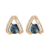 Blue Rhinestone Stud Earings