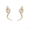 Golden Snake Full Cubic Zircon Earrings