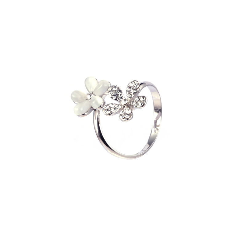 Semi Precious Stone CZ Ring