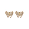 Wholesale Price Butterfly Shaped Gold Plated Zirconia Fashion Earrings