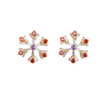 Multicolor Snowflake Cubic Zircon Earrings