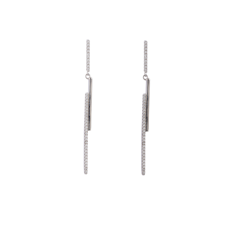 Basic Simple Style Cz Earrings 