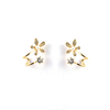 Gold Plated Floral Earrings 