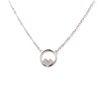  Round plus Heart with Cubic Zirconia Pendant Necklace