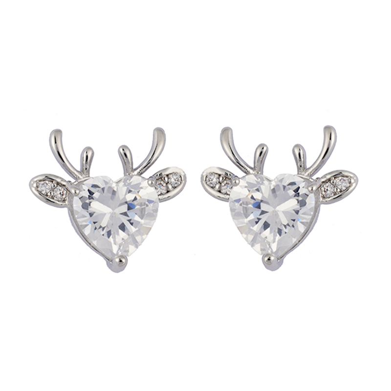 Exquisite Deer Head Stud Earrings