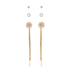 In-stock 3-pair Suits Cz Earrings$3.3~3.8