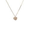 Pink Stone Heart Pendant Necklace