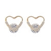 In-stock heart Cz Earrings