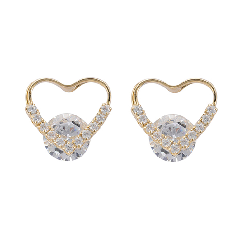 In-stock heart Cz Earrings