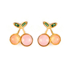 Colored Stone Cherry Earrings