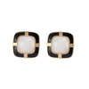 Black Enamel Stud Earrings