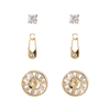 In-stock 3-pair Suits Cz Earrings$2.33~2.8