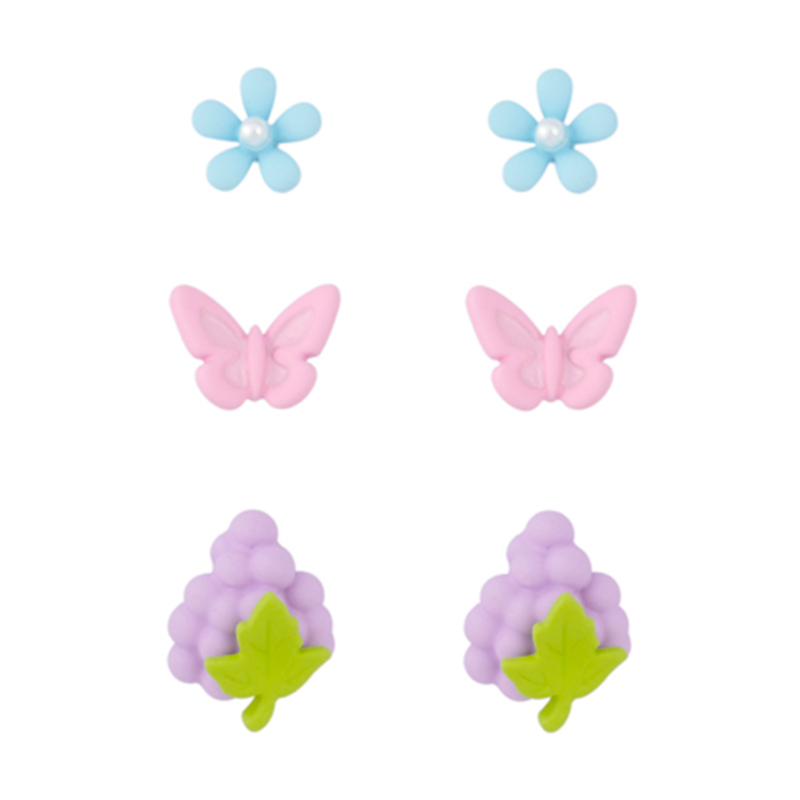 In-stock 3-pair Suits Cz Earrings$2.33~2.8