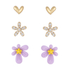 In-stock 3-pair Suits Cz Earrings$2.07~2.5