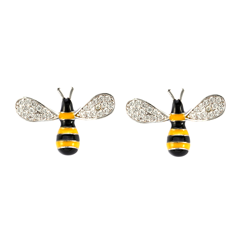 In-stock Little Bee Enamel Multi-color Earring$1.4~1.9