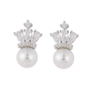 In-stock Basic Pearl Cz Earrings