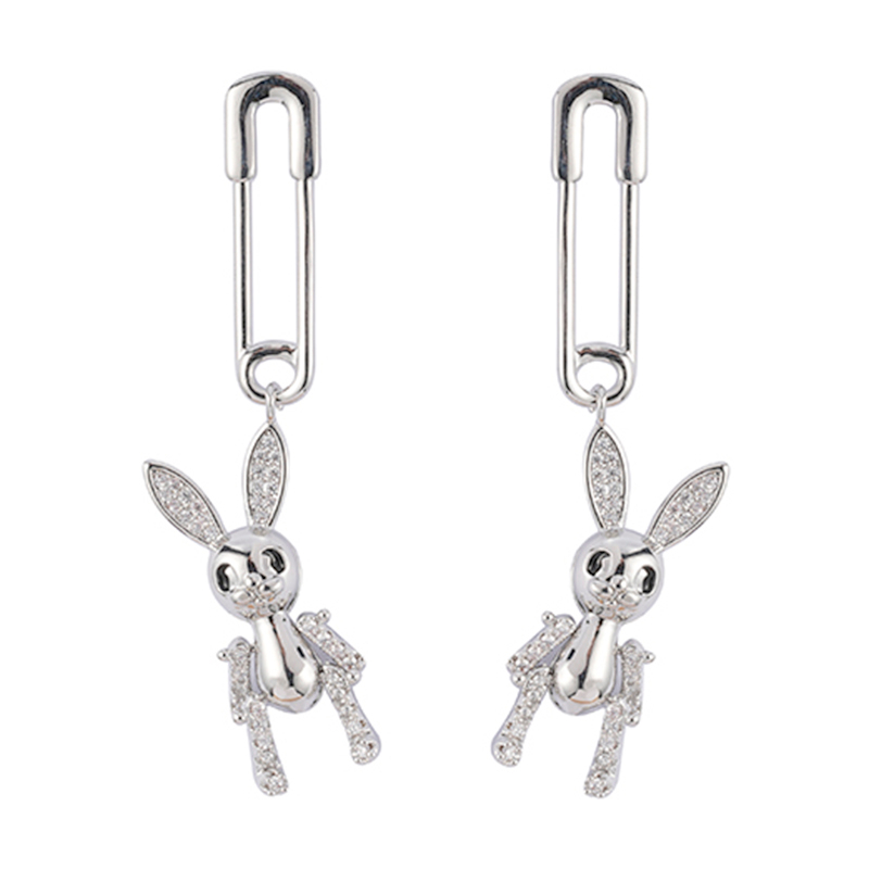 Fashion rabbit drop cz Earrings   