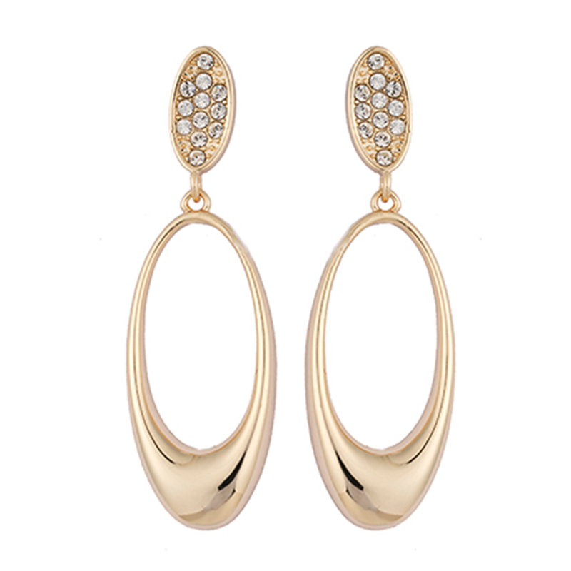 Fashion oval drop cz Earrings   