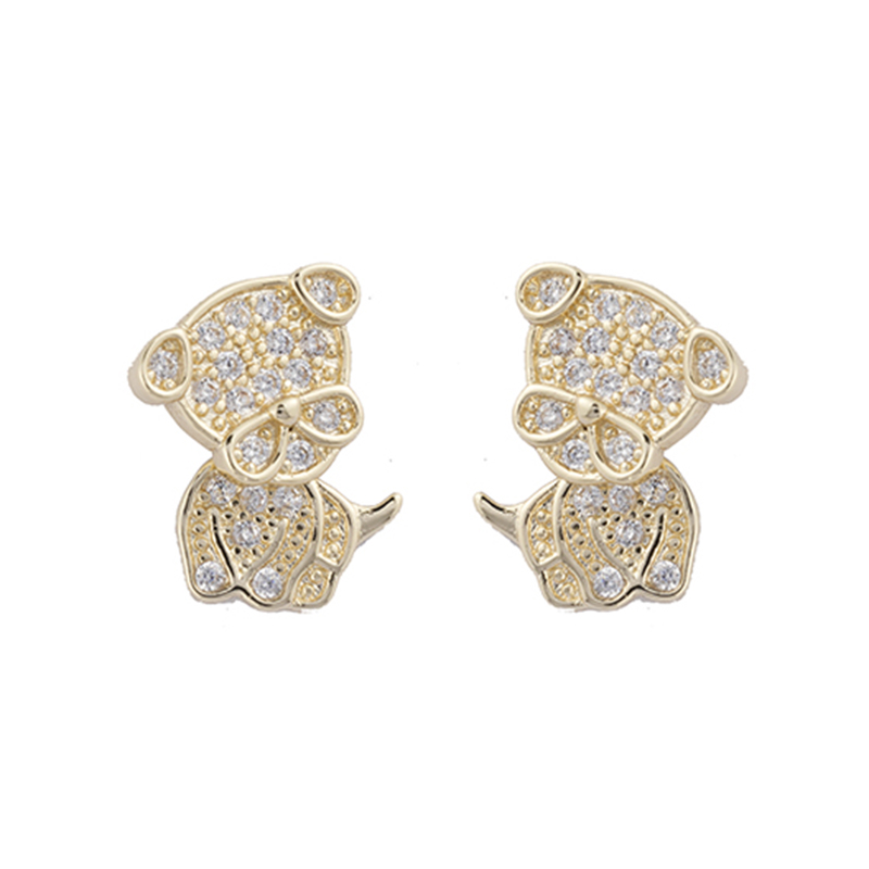 In-stock Puppy Cz Earrings