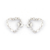  heart cubic zirconia stud earrings