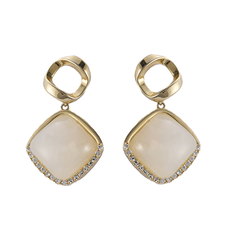 In-stock Atmospheric Simplicity semi precious stone Earrings $2.4-$2.9
