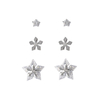 In-stock Floral Three Piece Set Cz Earrings$4.02~4.5