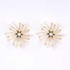 Blooming Stud Earrings Zirconia Decor