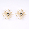 Blooming Stud Earrings Zirconia Decor