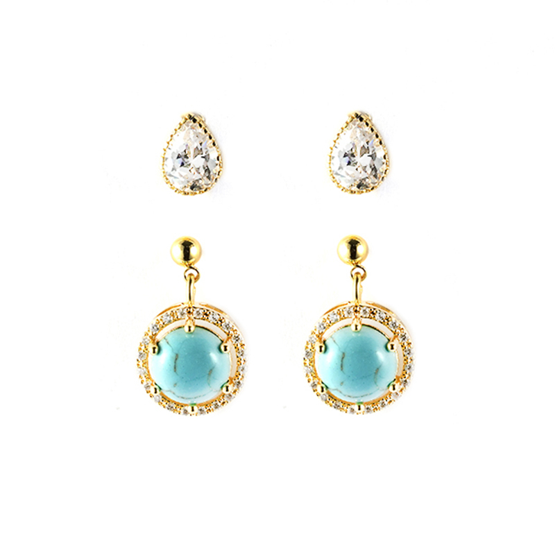 In-stock Two-piece Set Cz Earrings