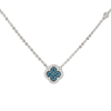Blue Zirconia Clover Pendant Necklace $1.8-$2.2