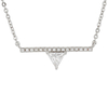 Easy-to-match Triangle Zirconia Pendant Necklace