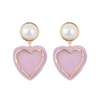 Sweet Color Heart Drop Earrings