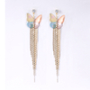 In-stock simple tassel earring with butterfly $4.8-0-$5.4