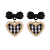 black Bows And Heart Earrings$0.9~1.4