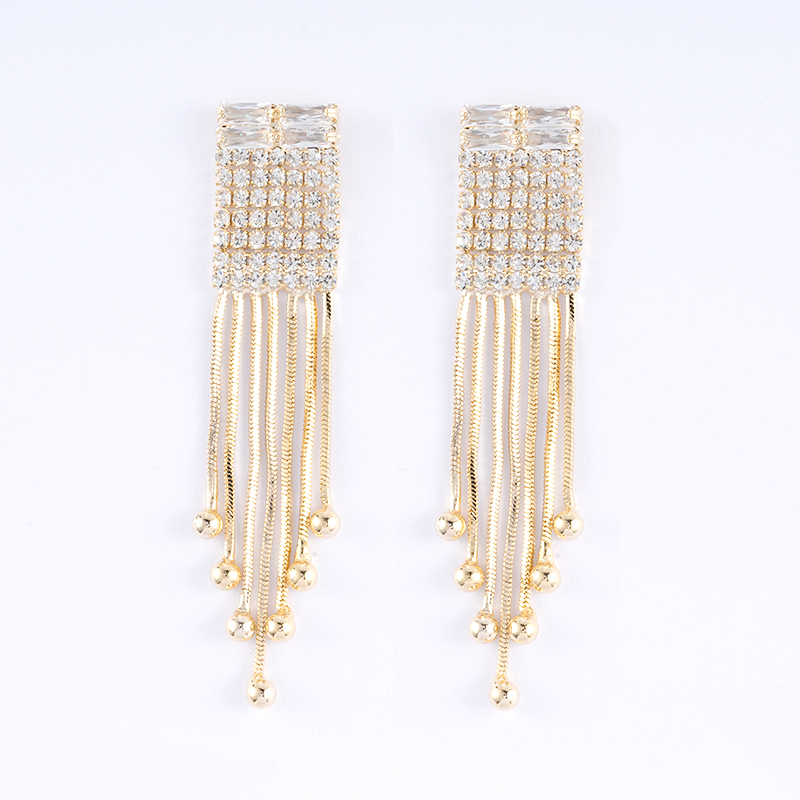 Brass tassel earring with gold color for sales $1.0--$1.6
