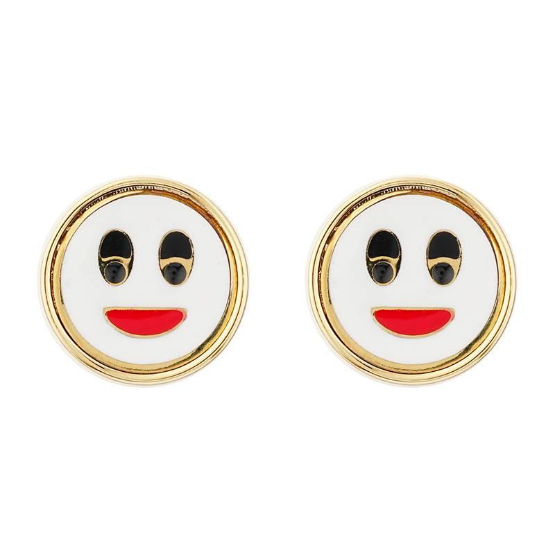 DIY Smiling Face Studs in stock E0027