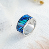 Wide blue print fashion ring PET027