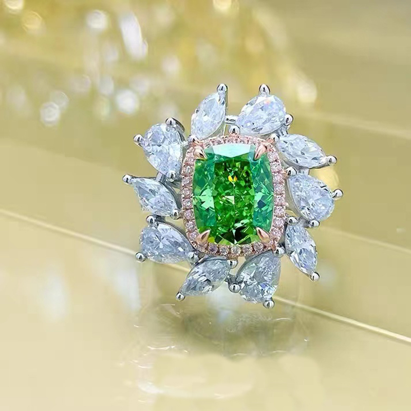 Super Bling Olive Green Gemstone Ring RTB090