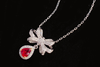 Ruby Bowknot Pendant Necklace NTB069