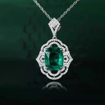 Green Gemstone Flower Necklace NTB031