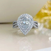 Bright Classic Style Water-drop Shape Stone Ring RTB104