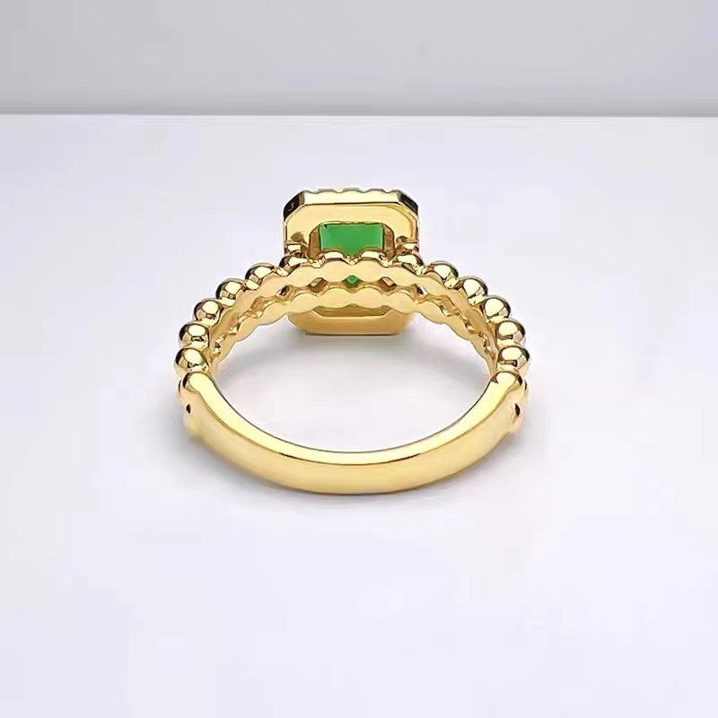 Man-made Emerald Gemstone Ring RTB060