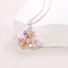 Ruby Pendant Butterfly Inset Drill Long Necklace NTB086