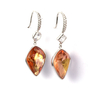 Semi-precious Stone Patent Crystal Earrings