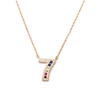 Gold Plated CZ Pendant Brass Necklace 