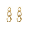 Gold Plated Cz Chain Earrings
