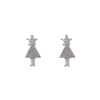 In-stock Small Skirt Cz Earrings