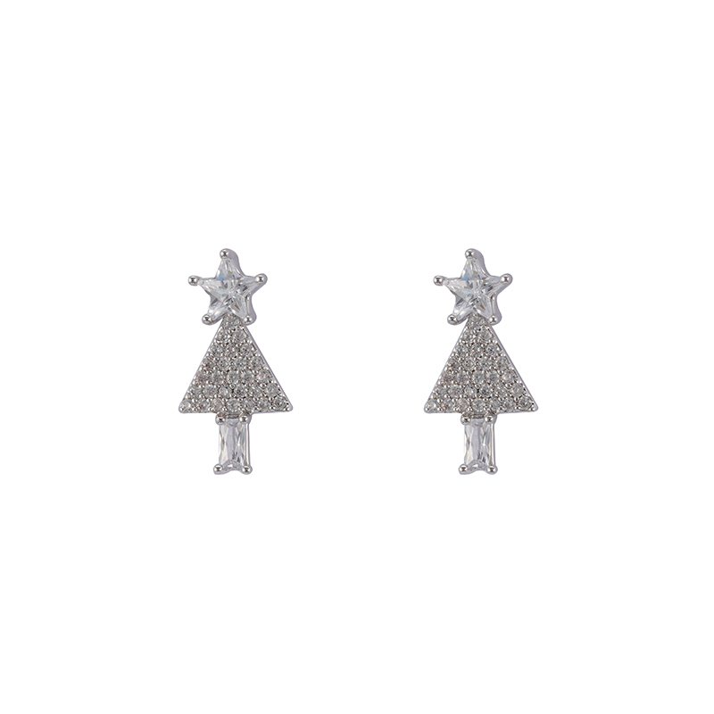 In-stock Small Skirt Cz Earrings