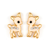 Colored Stone Earrings Deer Shaped