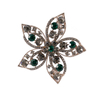 Multicolour Rhinestone Floral Brooch Available $3.9-4.4